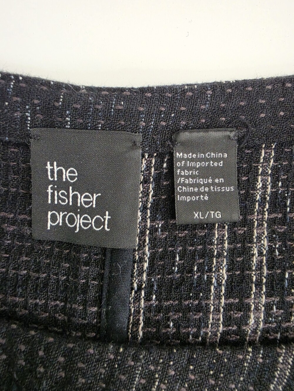 Fisher Project By Eileen Fisher Koshi Crossing Shift Dress Black Womens Size XL - Picture 11 of 14